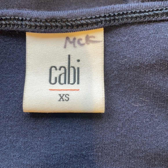 CAbi navy blue sleeveless double drape top - Picture 7 of 7